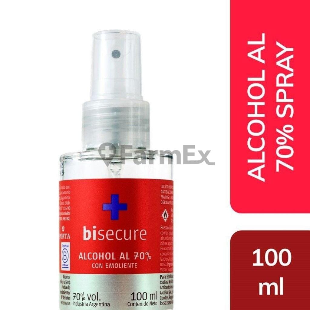 Alcohol Bisecure en Spray 70% x 100 mL Farmex-VidaTres-Persistente